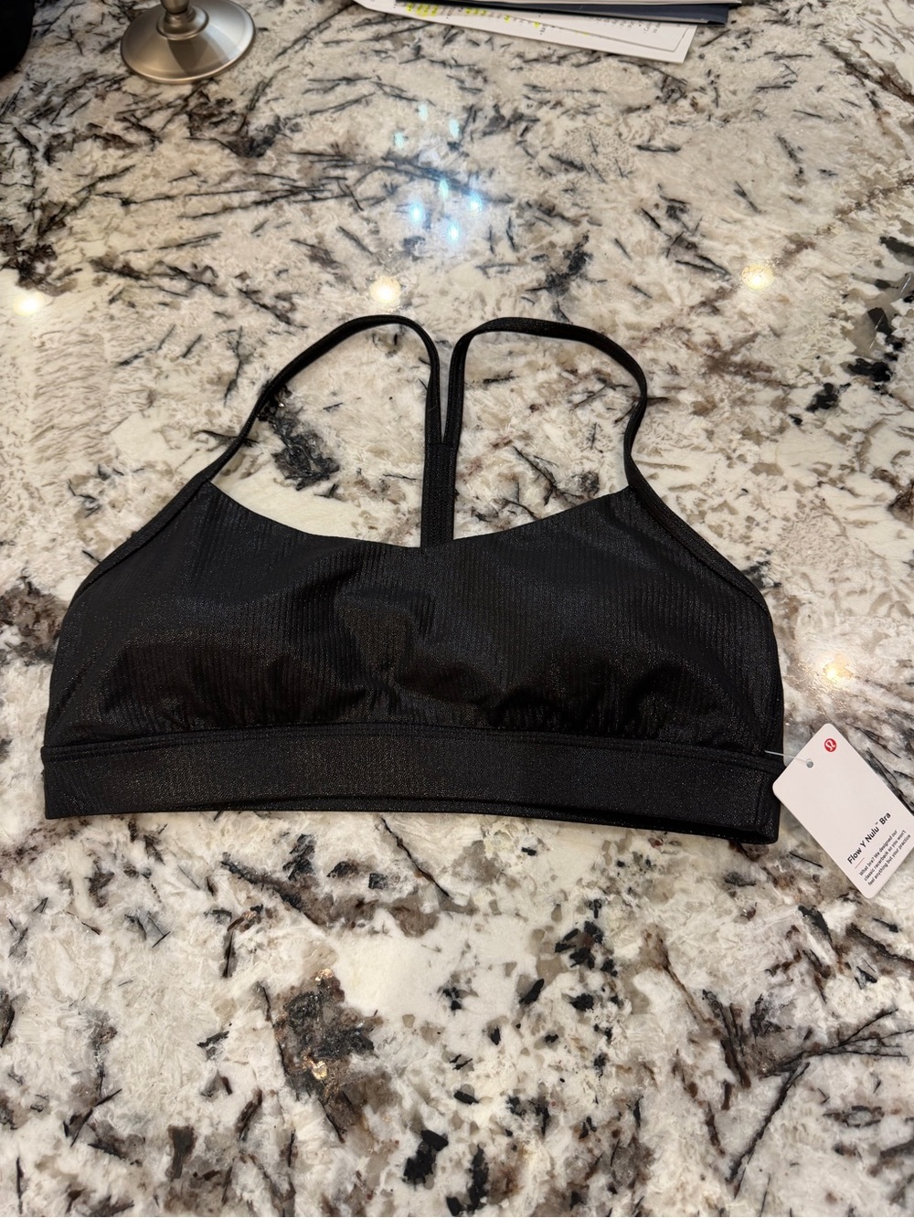 NWT Lululemon Flow Y Ribbed Shine Bra